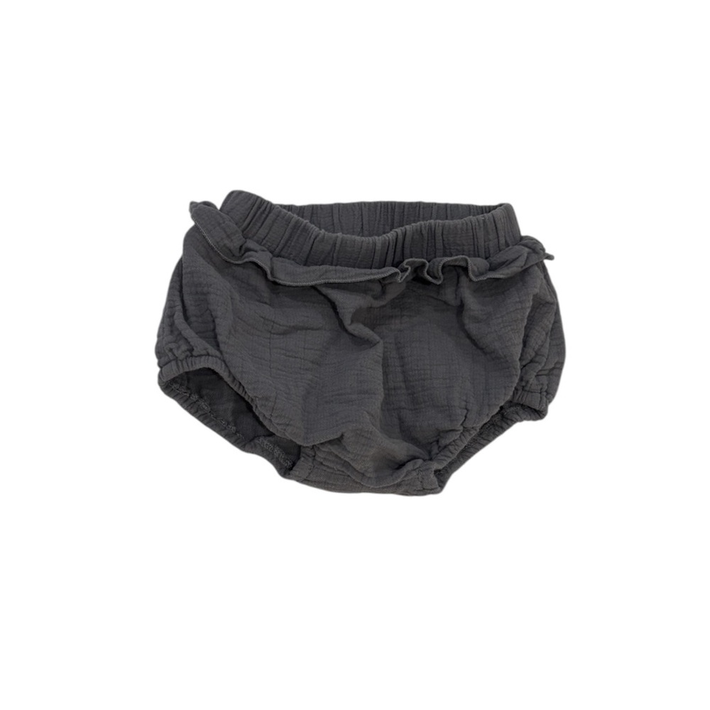 Quincy Mae Charcoal Ruffle Diaper Cover